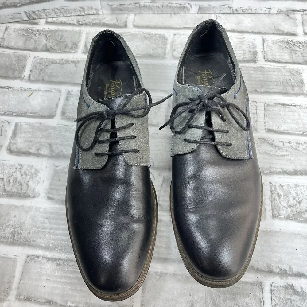 Original Penguin Plain Toe 2 Men's Size 13 Black and Gray Leather Dress Shoes